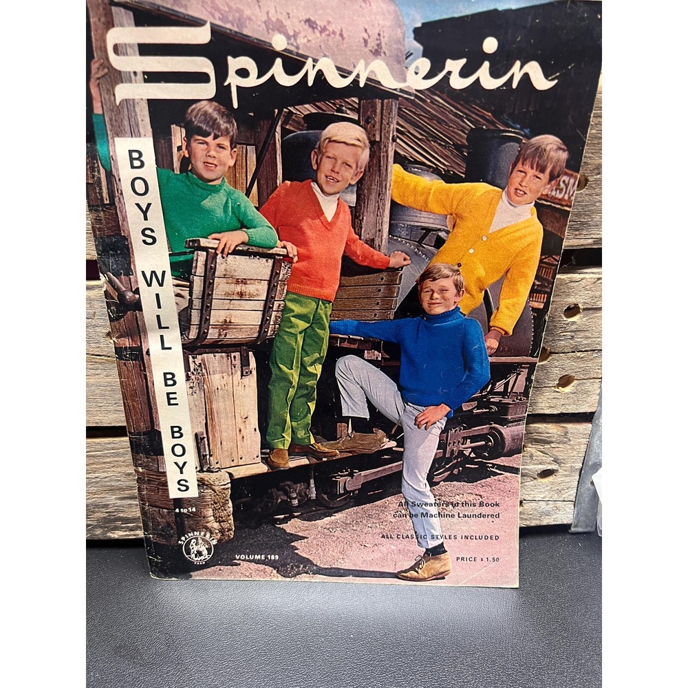 Spinnerin Knitting Book, Boys Will Be Boys Vest Sweaters, Children Patterns